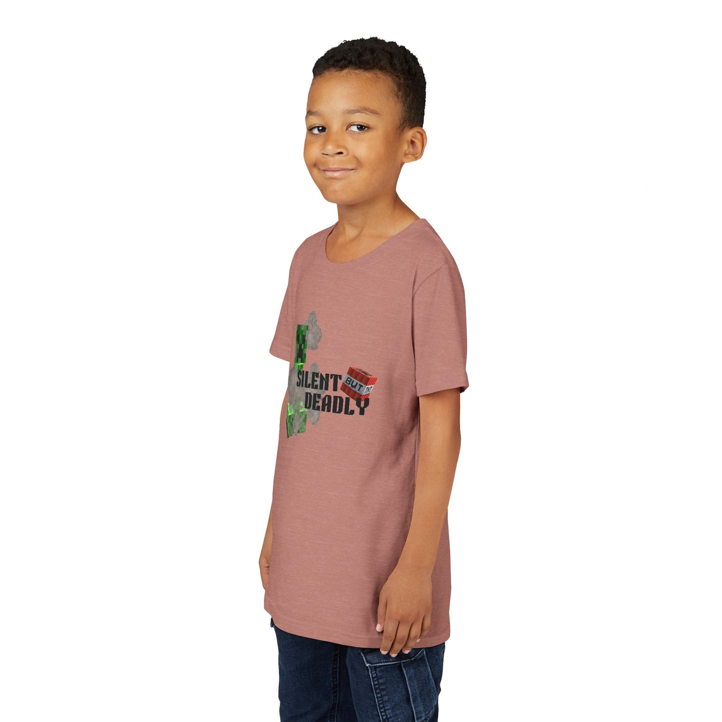 Silent Deadly Youth Short Sleeve Tee - Fun Minecraft-Inspired Shirt for Kids