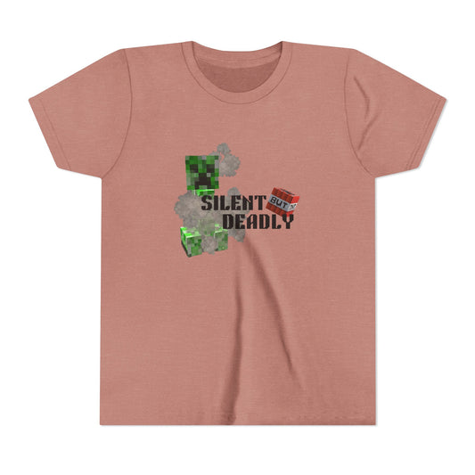 Silent Deadly Youth Short Sleeve Tee - Fun Minecraft-Inspired Shirt for Kids
